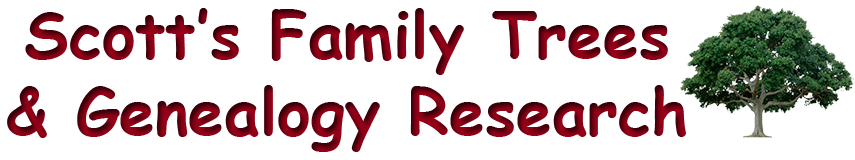 Scott's Family Trees & Genealogical Research logo & link to home page
